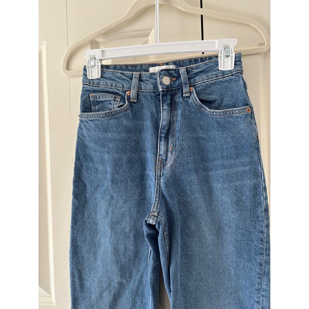 H&M High Waisted Classic Blue Denim Jeans US 2 - Picture 3 of 8